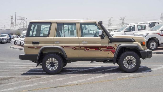 New Toyota Land Cruiser 70 Series Facelift 2, 4.0 l, 2025 in Dubai by Najem Motors, Beige color. GCC Specs | AUTO.AE