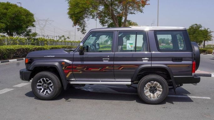 New Toyota Land Cruiser 70 Series Facelift 2, 4.0 l, 2025 in Dubai by Najem Motors, Grey color. GCC Specs | AUTO.AE