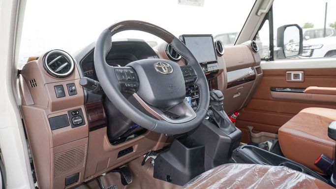 New Toyota Land Cruiser 70 Series Facelift 2, 4.0 l, 2025 in Dubai by Najem Motors, White color. GCC Specs | AUTO.AE