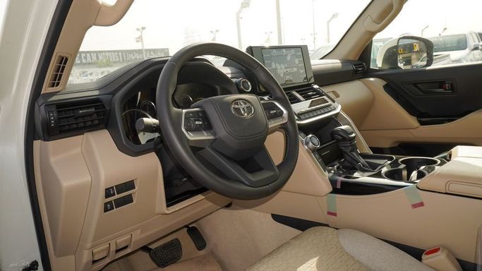 New Toyota Land Cruiser 300 Series, 3.4 l, 2024 in Dubai by Najem Motors, White color. GCC Specs | AUTO.AE