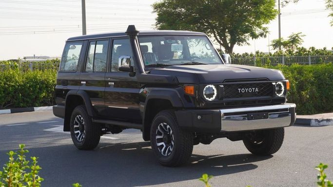 New Toyota Land Cruiser 70 Series Facelift 2, 4.0 l, 2025 in Dubai by Najem Motors, Black color. GCC Specs | AUTO.AE