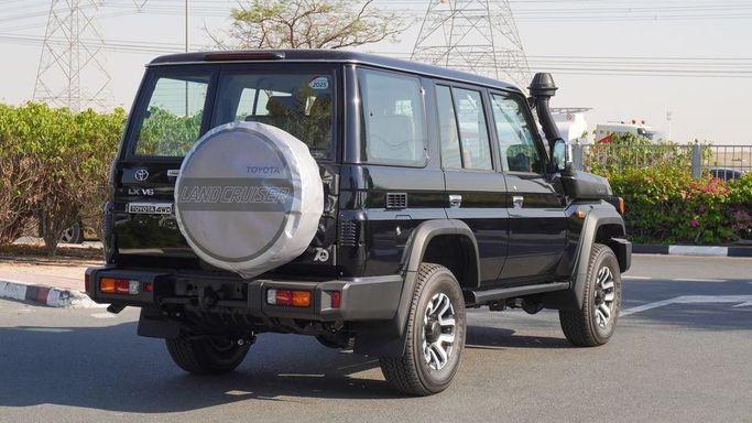 New Toyota Land Cruiser 70 Series Facelift 2, 4.0 l, 2025 in Dubai by Najem Motors, Black color. GCC Specs | AUTO.AE