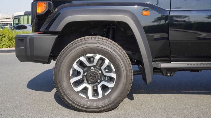 New Toyota Land Cruiser 70 Series Facelift 2, 4.0 l, 2025 in Dubai by Najem Motors, Black color. GCC Specs | AUTO.AE