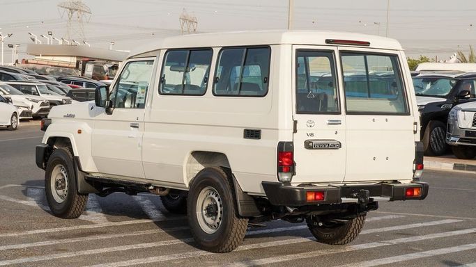 New Toyota Land Cruiser 70 Series Facelift 2, 4.0 l, 2025 in Dubai by Najem Motors, White color. GCC Specs | AUTO.AE