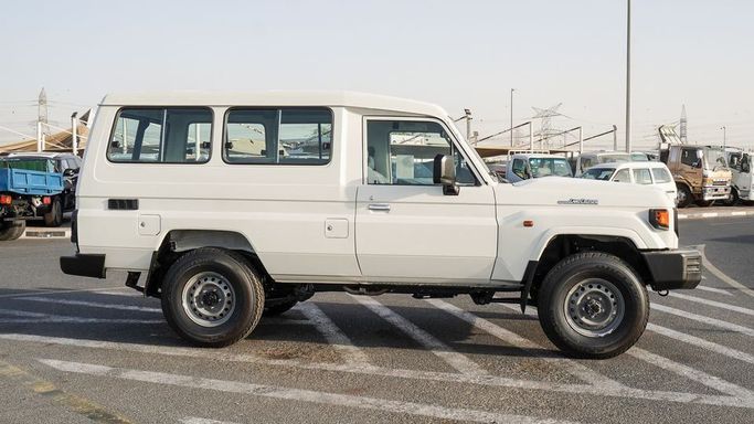 New Toyota Land Cruiser 70 Series Facelift 2, 4.0 l, 2025 in Dubai by Najem Motors, White color. GCC Specs | AUTO.AE