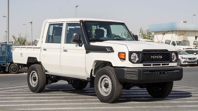 New Toyota Land Cruiser 70 Series Facelift 2, 4.5 l, 2025 in Dubai by Najem Motors, White color. GCC Specs | AUTO.AE