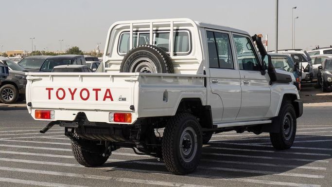 New Toyota Land Cruiser 70 Series Facelift 2, 4.5 l, 2025 in Dubai by Najem Motors, White color. GCC Specs | AUTO.AE