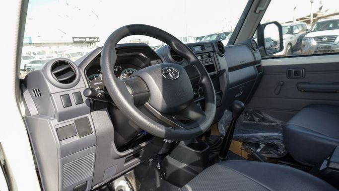 New Toyota Land Cruiser 70 Series Facelift 2, 4.5 l, 2025 in Dubai by Najem Motors, White color. GCC Specs | AUTO.AE