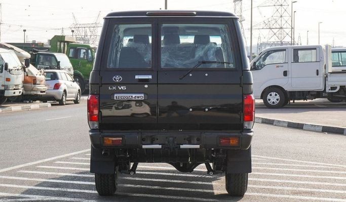 New Toyota Land Cruiser 70 Series Facelift 2, 4.0 l, 2025 in Dubai by Najem Motors, Black color. GCC Specs | AUTO.AE