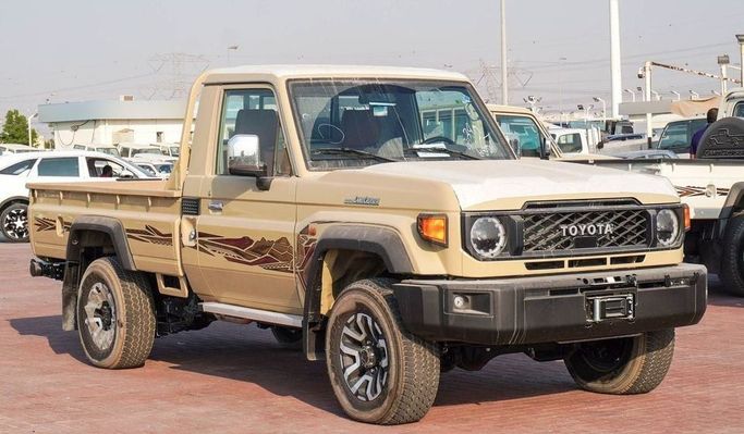 New Toyota Land Cruiser 70 Series Facelift 2, 4.0 l, 2025 in Dubai by Najem Motors, Beige color. GCC Specs | AUTO.AE