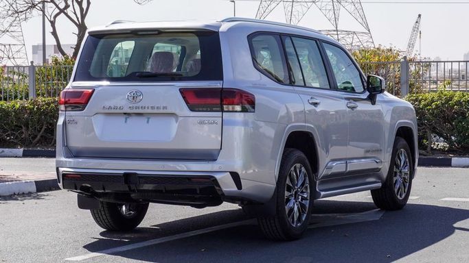 New Toyota Land Cruiser 300 Series, 3.4 l, 2024 in Dubai by Najem Motors, White color. GCC Specs | AUTO.AE