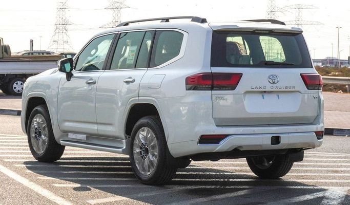 New Toyota Land Cruiser 300 Series, 3.4 l, 2024 in Dubai by Najem Motors, White color. GCC Specs | AUTO.AE