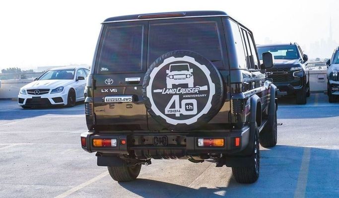 New Toyota Land Cruiser 70 Series Facelift 2, 4.0 l, 2025 in Dubai by Najem Motors, Black color. GCC Specs | AUTO.AE