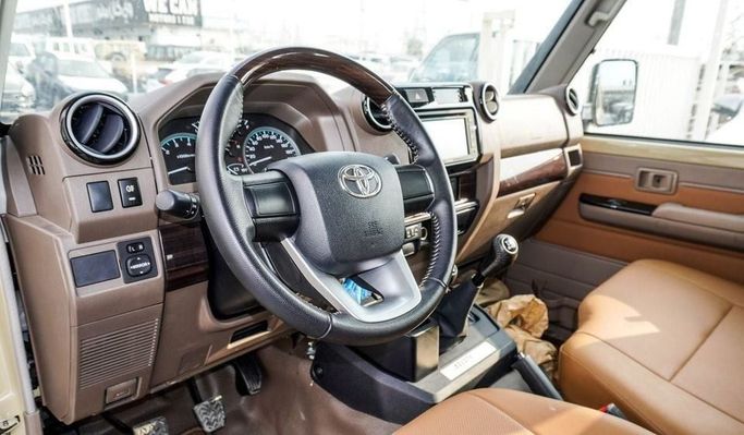 New Toyota Land Cruiser 70 Series Facelift 2, 4.0 l, 2023 in Dubai by Najem Motors, Beige color. GCC Specs | AUTO.AE
