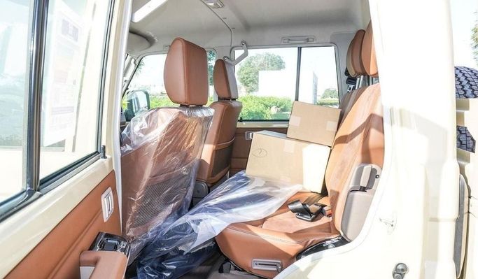 New Toyota Land Cruiser 70 Series Facelift 2, 4.0 l, 2025 in Dubai by Najem Motors, Beige color. GCC Specs | AUTO.AE