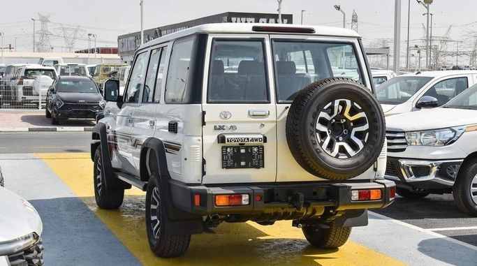 New Toyota Land Cruiser 70 Series Facelift 2, 4.0 l, 2024 in Dubai by Najem Motors, White color. GCC Specs | AUTO.AE