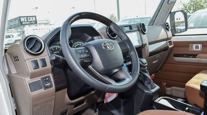 New Toyota Land Cruiser 70 Series Facelift 2, 4.0 l, 2024 in Dubai by Najem Motors, White color. GCC Specs | AUTO.AE