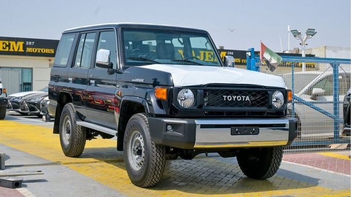 New Toyota Land Cruiser 70 Series Facelift 2, 4.0 l, 2024 in Dubai by Najem Motors, Black color. GCC Specs | AUTO.AE