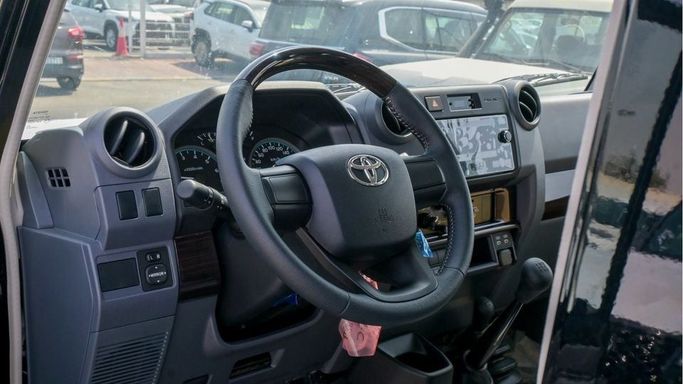 New Toyota Land Cruiser 70 Series Facelift 2, 4.0 l, 2024 in Dubai by Najem Motors, Black color. GCC Specs | AUTO.AE