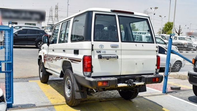 New Toyota Land Cruiser 70 Series Facelift 2, 4.5 l, 2024 in Dubai by Najem Motors, White color. GCC Specs | AUTO.AE