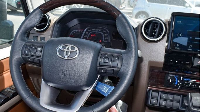 New Toyota Land Cruiser 70 Series Facelift 2, 2.8 l, 2024 in Dubai by Najem Motors, Grey color. GCC Specs | AUTO.AE