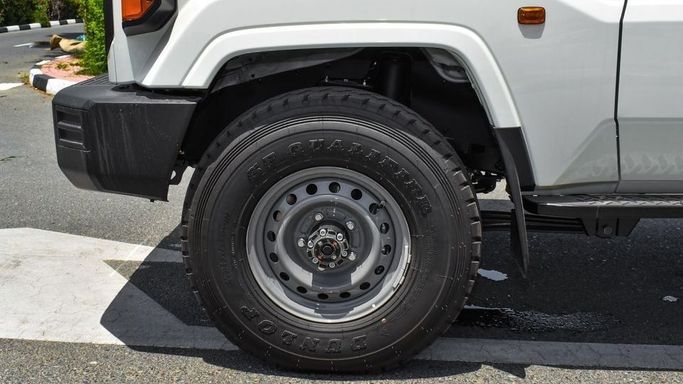 New Toyota Land Cruiser 70 Series Facelift, 4.5 l, 2023 in Dubai by Najem Motors, White color. GCC Specs | AUTO.AE