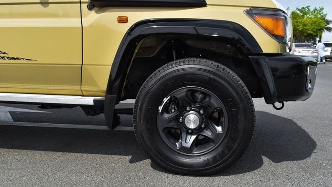 New Toyota Land Cruiser 70 Series Facelift 2, 4.0 l, 2024 in Dubai by Najem Motors, Beige color. GCC Specs | AUTO.AE