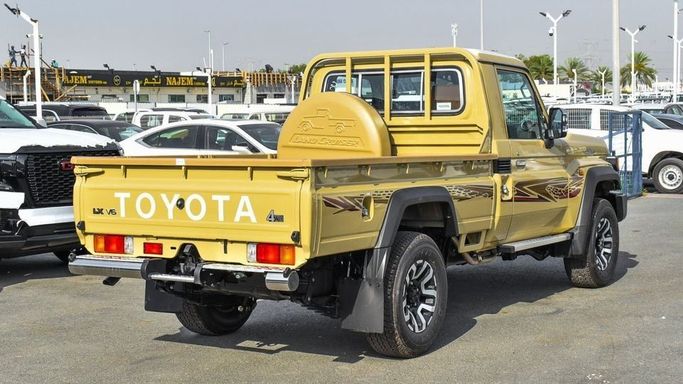 New Toyota Land Cruiser 70 Series Facelift 2, 4.0 l, 2024 in Dubai by Najem Motors, Beige color. GCC Specs | AUTO.AE