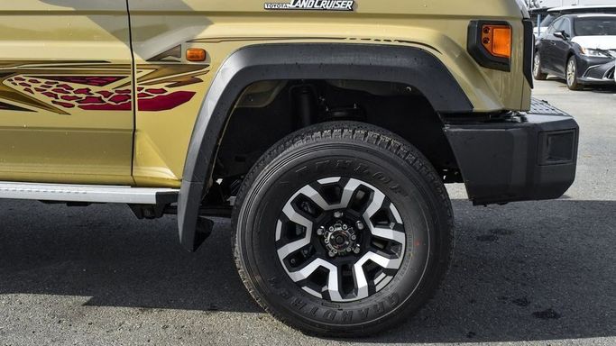 New Toyota Land Cruiser 70 Series Facelift 2, 4.0 l, 2024 in Dubai by Najem Motors, Beige color. GCC Specs | AUTO.AE