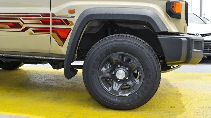 New Toyota Land Cruiser 70 Series Facelift 2, 4.0 l, 2024 in Dubai by Najem Motors, Beige color. GCC Specs | AUTO.AE