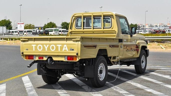 New Toyota Land Cruiser 70 Series Facelift 2, 4.0 l, 2024 in Dubai by Najem Motors, Beige color. GCC Specs | AUTO.AE