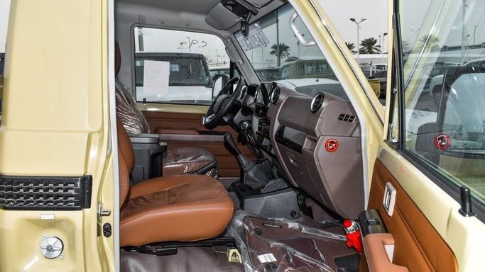 New Toyota Land Cruiser 70 Series Facelift 2, 4.0 l, 2024 in Dubai by Najem Motors, Beige color. GCC Specs | AUTO.AE