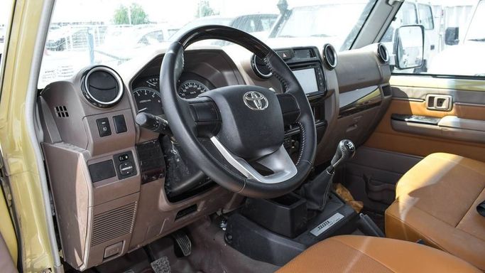 New Toyota Land Cruiser 70 Series Facelift 2, 4.0 l, 2024 in Dubai by Najem Motors, Beige color. GCC Specs | AUTO.AE
