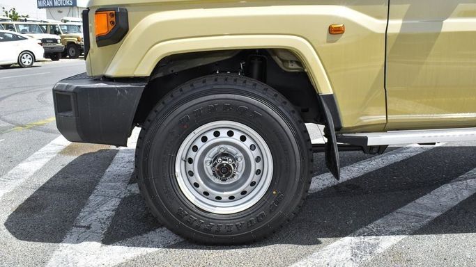 New Toyota Land Cruiser 70 Series Facelift 2, 4.0 l, 2024 in Dubai by Najem Motors, Beige color. GCC Specs | AUTO.AE