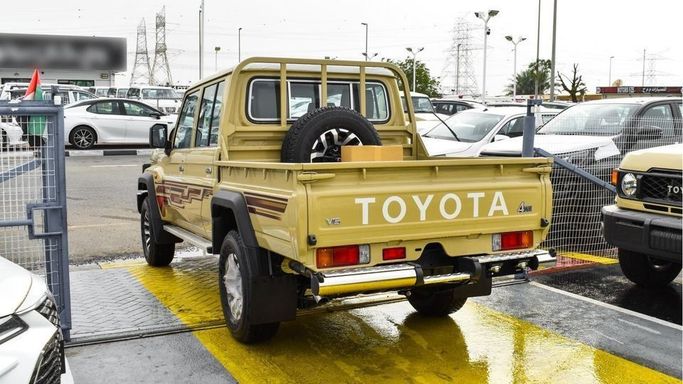 New Toyota Land Cruiser 70 Series Facelift 2, 4.0 l, 2024 in Dubai by Najem Motors, Beige color. GCC Specs | AUTO.AE