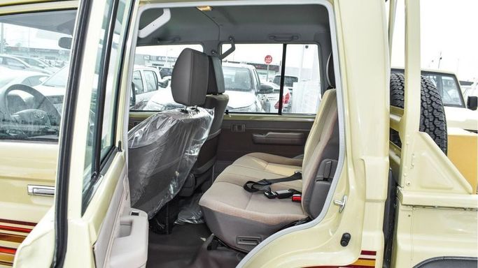 New Toyota Land Cruiser 70 Series Facelift 2, 4.0 l, 2024 in Dubai by Najem Motors, Beige color. GCC Specs | AUTO.AE