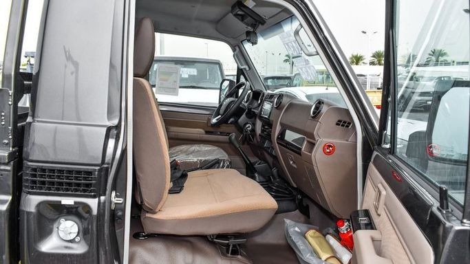 New Toyota Land Cruiser 70 Series Facelift 2, 4.0 l, 2024 in Dubai by Najem Motors, Grey color. GCC Specs | AUTO.AE