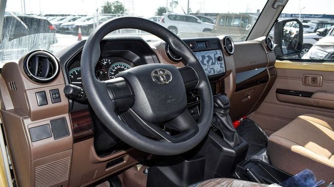 New Toyota Land Cruiser 70 Series Facelift 2, 4.0 l, 2024 in Dubai by Najem Motors, Beige color. GCC Specs | AUTO.AE
