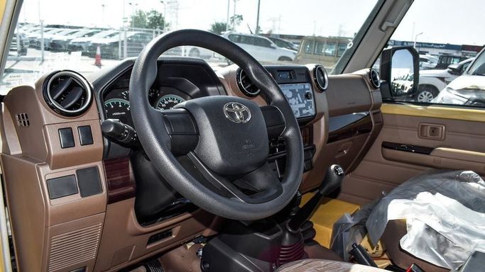 New Toyota Land Cruiser 70 Series Facelift 2, 4.0 l, 2024 in Dubai by Najem Motors, Beige color. GCC Specs | AUTO.AE