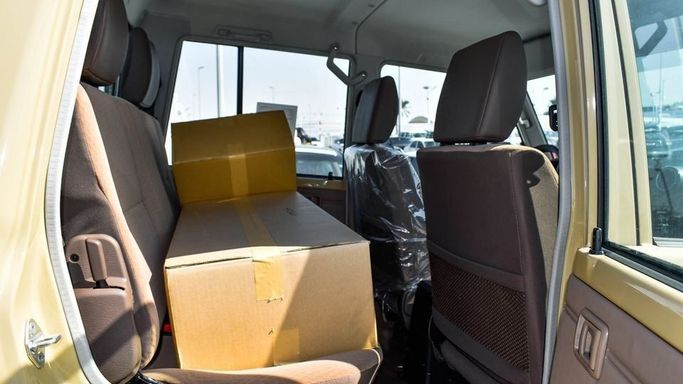 New Toyota Land Cruiser 70 Series Facelift 2, 4.0 l, 2024 in Dubai by Najem Motors, Beige color. GCC Specs | AUTO.AE