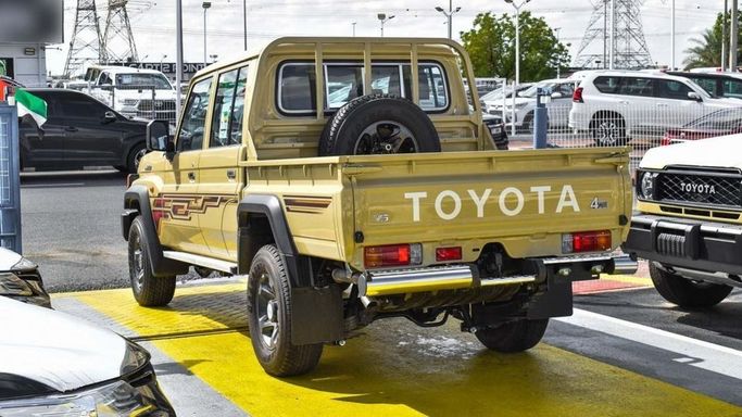 New Toyota Land Cruiser 70 Series Facelift 2, 4.0 l, 2024 in Dubai by Najem Motors, Beige color. GCC Specs | AUTO.AE