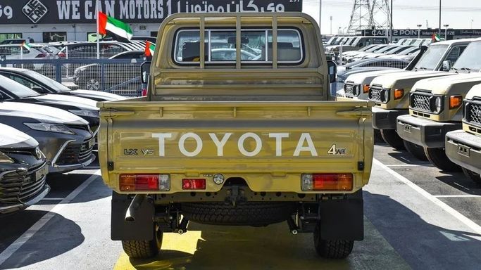 New Toyota Land Cruiser 70 Series Facelift 2, 4.0 l, 2024 in Dubai by Najem Motors, Beige color. GCC Specs | AUTO.AE