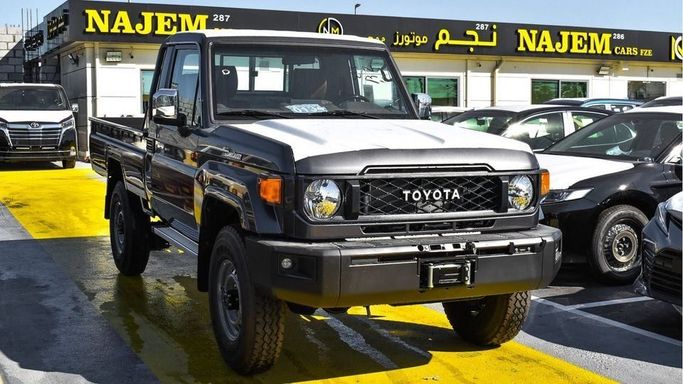 New Toyota Land Cruiser 70 Series Facelift 2, 4.0 l, 2024 in Dubai by Najem Motors, Black color. GCC Specs | AUTO.AE