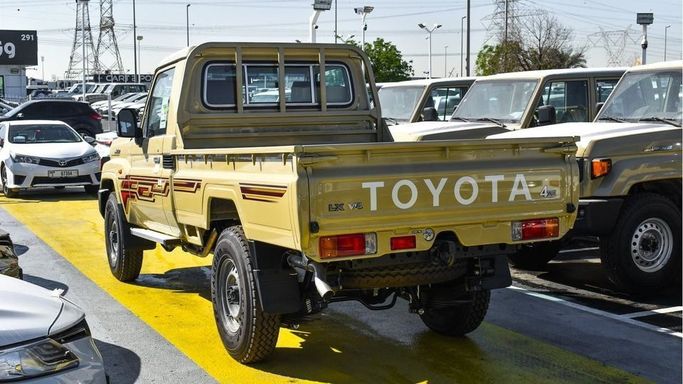 New Toyota Land Cruiser 70 Series Facelift 2, 4.0 l, 2024 in Dubai by Najem Motors, Beige color. GCC Specs | AUTO.AE