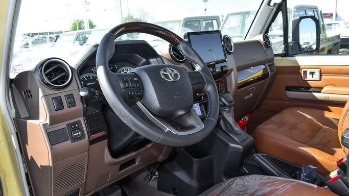 New Toyota Land Cruiser 70 Series Facelift 2, 4.0 l, 2024 in Dubai by Najem Motors, Beige color. GCC Specs | AUTO.AE