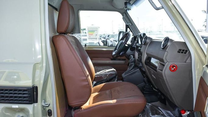 New Toyota Land Cruiser 70 Series Facelift 2, 4.0 l, 2024 in Dubai by Najem Motors, Beige color. GCC Specs | AUTO.AE