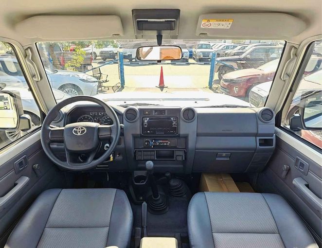 New Toyota Land Cruiser 70 Series Facelift 2, 4.5 l, 2024 in Dubai by SK Motors, White color. GCC Specs | AUTO.AE