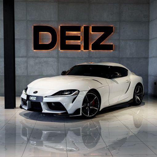 Toyota Supra V (A90), 2022 sport coupe for rent in Dubai by DEIZ, white color | AUTO.AE