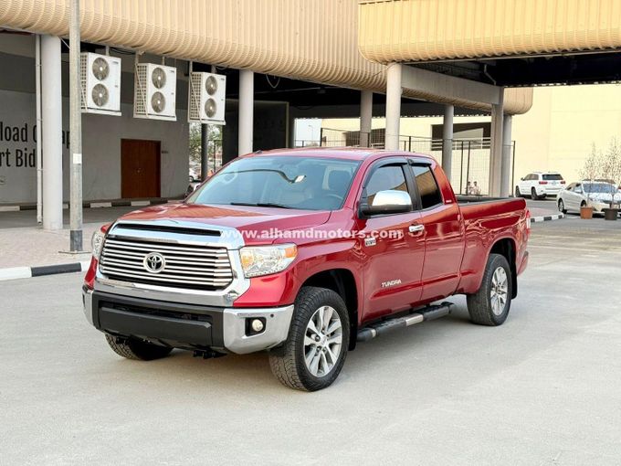 Used Toyota Tundra II Facelift, 5.7 l, 2017 in Dubai by Alhamd Motors, Red color. American Specs | AUTO.AE