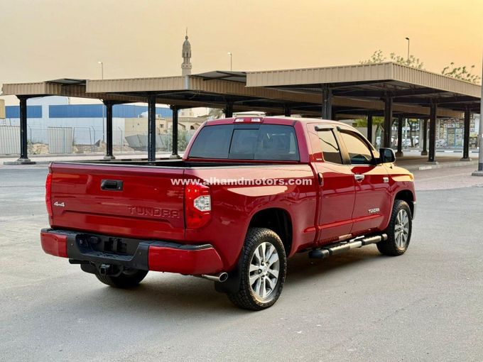 Used Toyota Tundra II Facelift, 5.7 l, 2017 in Dubai by Alhamd Motors, Red color. American Specs | AUTO.AE